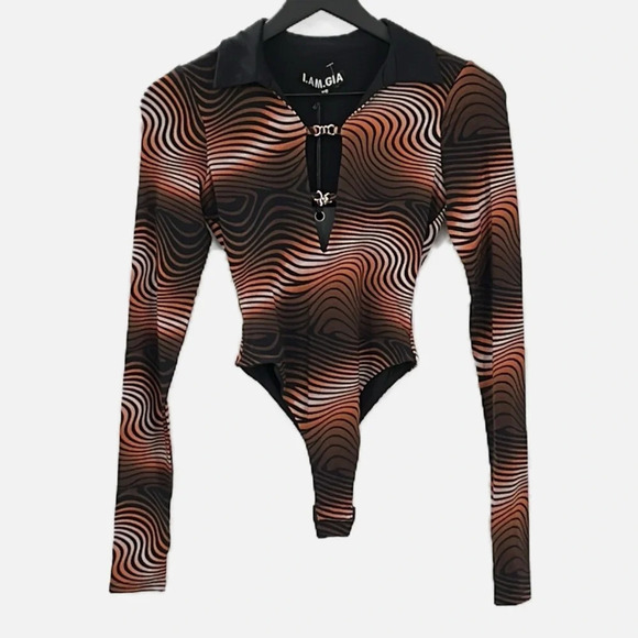 I.AM.GIA Dalia Body Suit in Artsy Print - NEW - Size XS - Picture 3 of 11